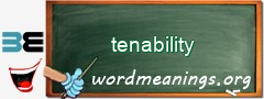 WordMeaning blackboard for tenability
